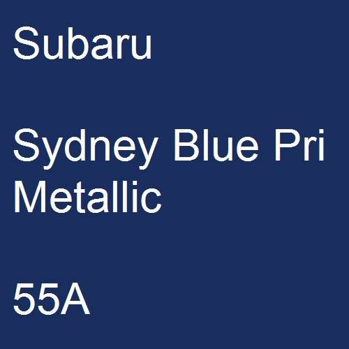 Subaru, Sydney Blue Pri Metallic, 55A.